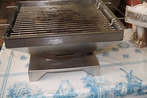 Edelstahl tischgrill holzkohle - edelstahl,