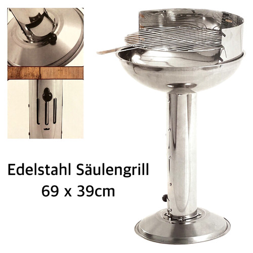 Edelstahl säulengrill bbq - säulengrill,