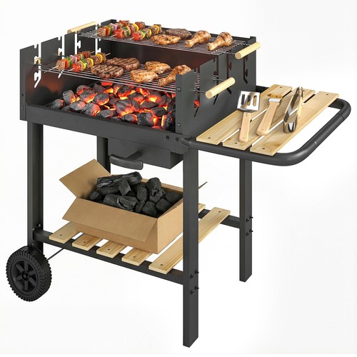 Holzkohlegrill grillwagen mit - grillwagen,