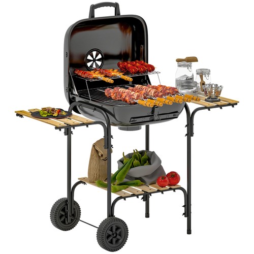 Holzkohlegrill aus stahl - holzkohlegrill,