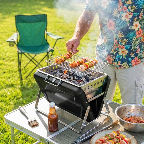 Outsunny holzkohlegrill aus - holzkohlegrill,