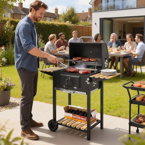 Outsunny holzkohlegrill aus - outsunny,