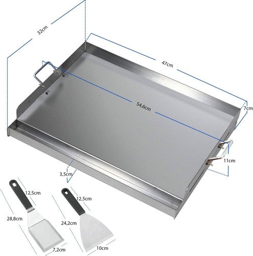 Edelstahl grillplatte set - edelstahl,