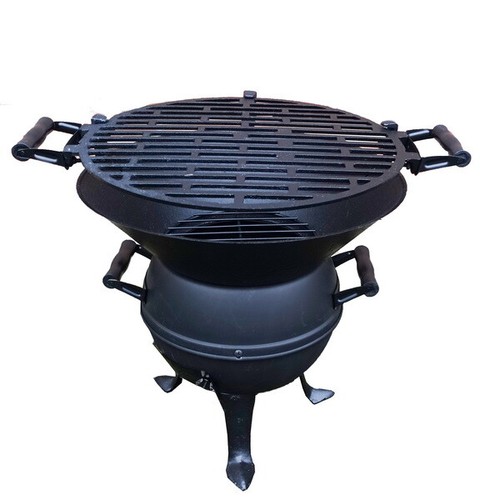 Grillfass aus gusseisen stahl - aus, gusseisen+stahl